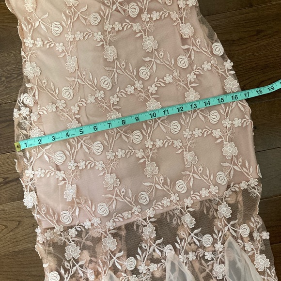 Carlo Giovanni Pink Lace Overlay Dress - Picture 10 of 12